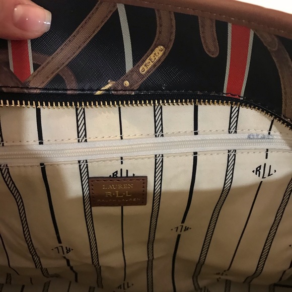 Ralph Lauren leather Bag with zipper - Picture 5 of 6